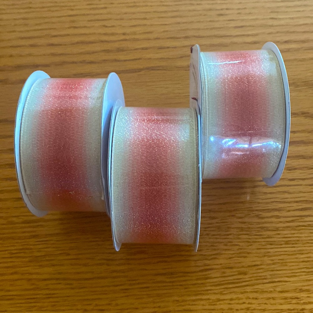 π NIB Holiday Ribbon Set of 3 - Picture 3 of 3